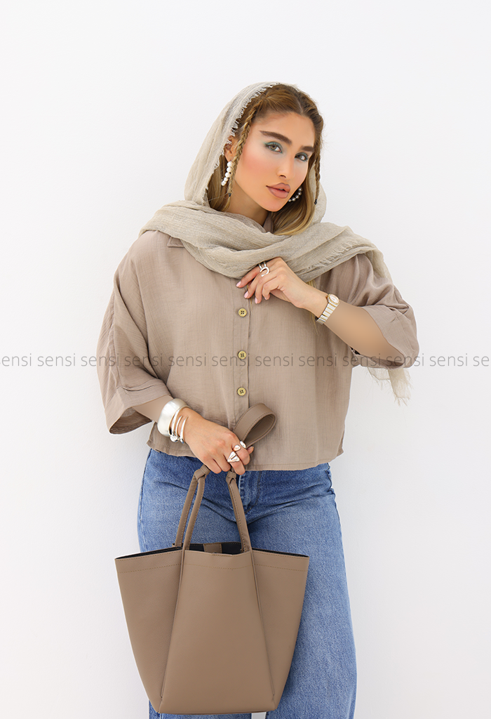 شومیز باکسی شیشه ای کد1006174